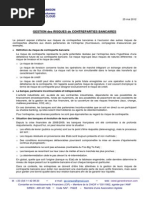 Gestion Risques Contreparties Bancaires 