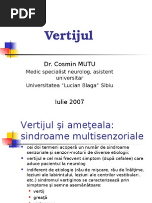 Vertijul Dr Cosmin Mutu