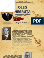 Oleg Negruţa. Compozitor, Pedagog, Instrumentist (Vioară Şi Pian) - Omagiu La 80 de Ani