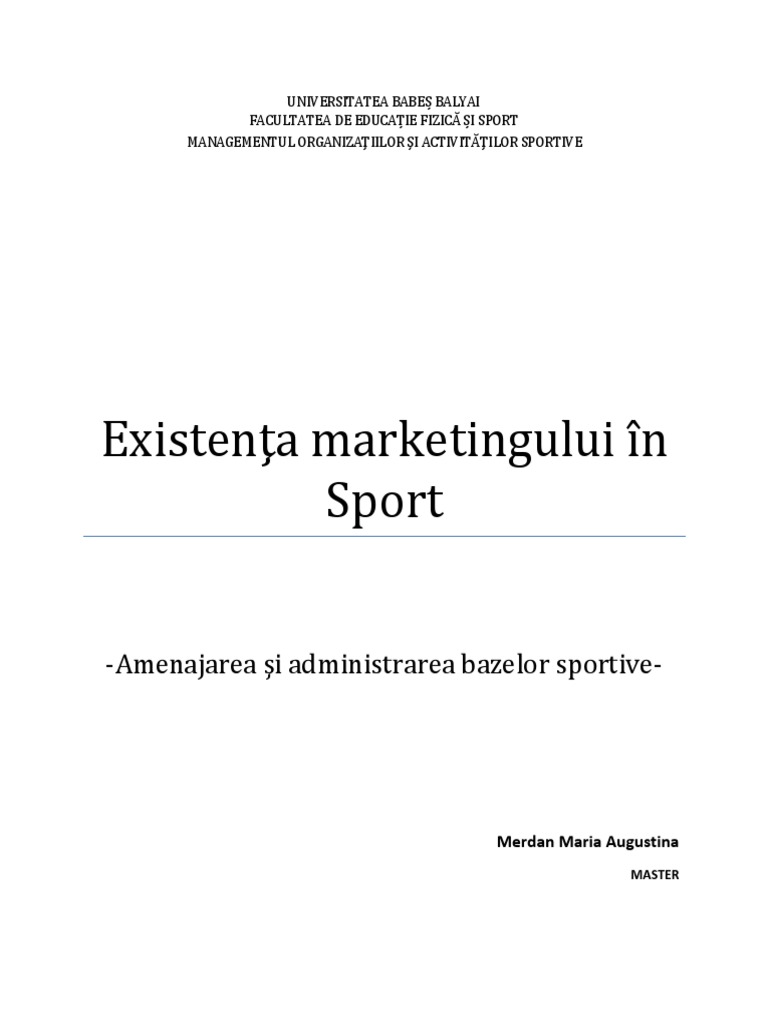 Marketing in Sport | PDF