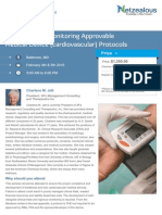 Designing and Monitoring Approvable Medical Device (Cardiovascular) Protocols