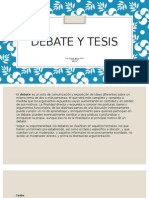 debate y tesis