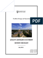 Quality Assurance Docu Ment Review Checklist July 2011
