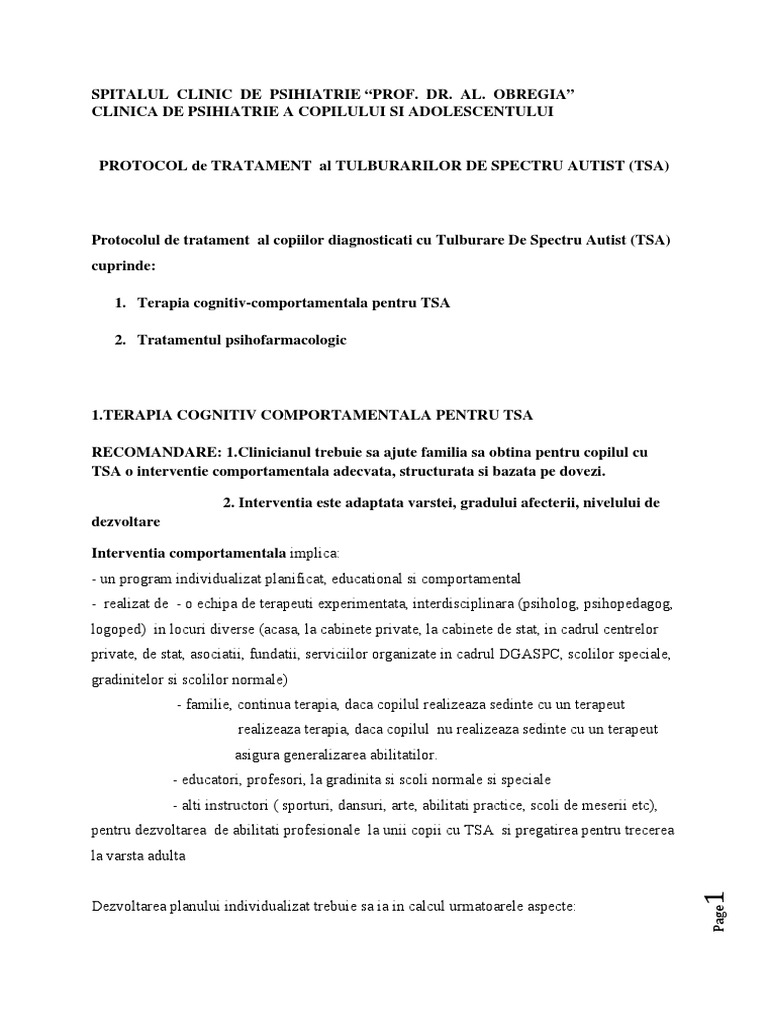 TSA Protocol Tratament | PDF