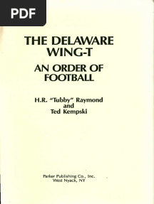 Delaware Wing-T An Order of Football
