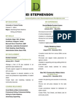 Stephenson Resume