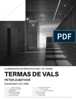 Análisis Lumínico Termas de Vals, Peter Zumthor