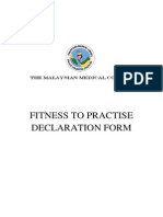 Fit To Practise Declaration Form