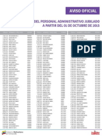 Lista de Personal Administrativo Jubilados ME Octubre 2015 - Notilogía