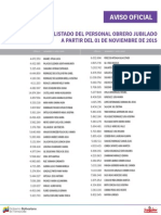 Lista de Obreros Jubilados ME Noviembre 2015 - Noviembre