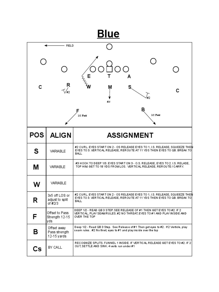 Align Assignment S POS: T A E S W M C R C | PDF | Gridiron Football ...