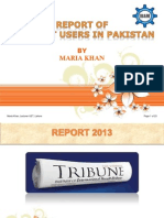 Report of Internet Users in PAK 2013