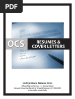 Undergrad Resumes and Cover Letters