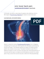 Chronic Lower Back Pain - Case Study