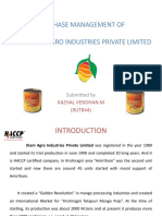 Purchase Management of Amirtham Agro Industries Private Limited