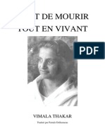 Vimala Thakar - Art de Mourir Tout en Vivant
