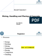 CE 308 Lec 7 Mixing, Handling and Placing of Concrete