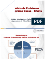 Análisis causas efecto problemas calidad