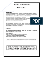 Test de Zavic Cuadernillo