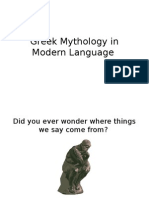 Greek Mythology in Modern Language