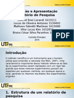 Elaboração e Apresentação Do Relatório de Pesquisa