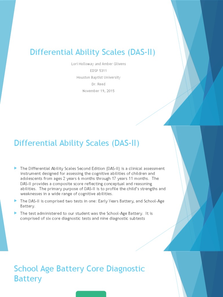 DAS-II Assessment Overview and Insights | PDF | Recall (Memory ...