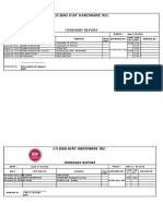 Itinerary Report - Attendance Confirmation