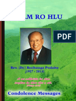 Hnam Rohlu - Rev. Dr. Rochunga Pudaite Condolence Messages