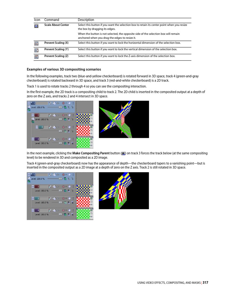 Examples of Various 3D Compositing Scenarios: Scale About Center | PDF ...