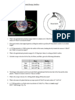 Worksheet 5.5 - Gravitational Potential Energy, Satellites