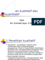 Penelitian Kualitatif Dan Kuantitatif