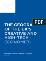 The geography of the UK’s creative and high–tech economies 
