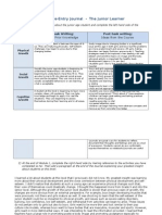 Double Entry Journal On Growth of Junior Student