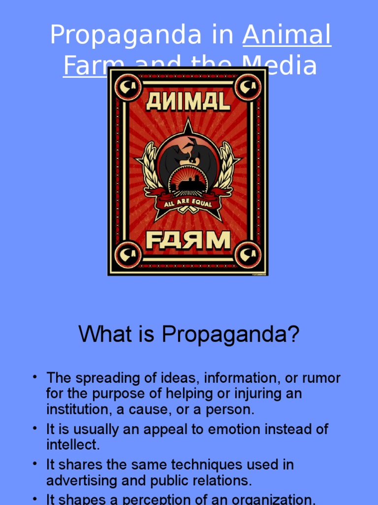 animal farm propaganda power point 2015 1 Propaganda Influence
