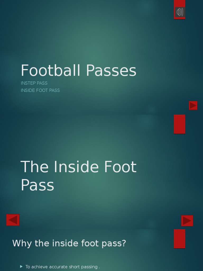 Inside and Instep Pass Techniques | PDF
