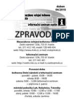 Zpravodaj MVK Vsetín - duben