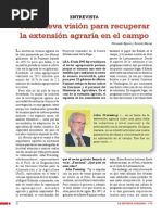 Una nueva visión para recuperar  la extensión agraria en el campo