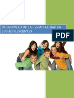 DESARROLLO DE LA PERSONALIDAD EN LOS ADOLESCENTES