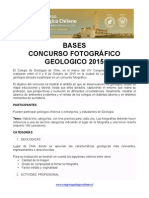 Bases Concurso Fotografico Congreso Geológico