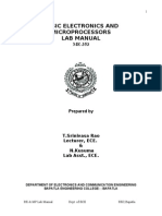BASIC ELECTRONICS AND MICROPROCESSORS LAB MANUAL