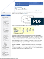 The Lack of Fit F-Test STAT