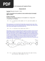 Automata Homework Solution