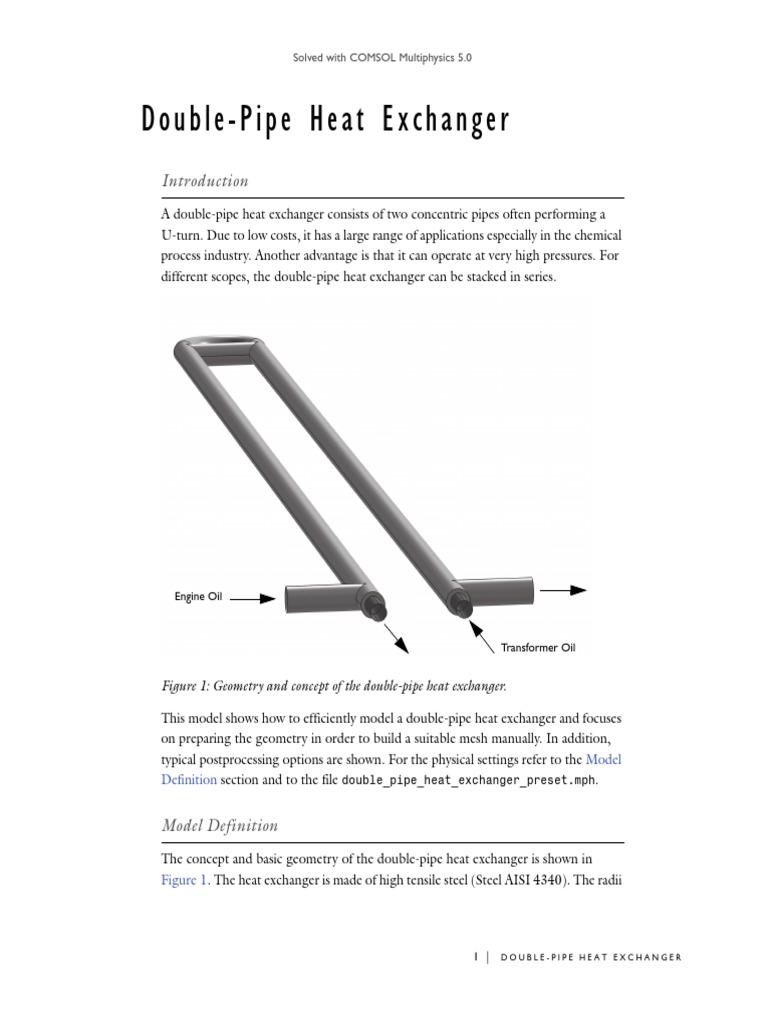 Double-Pipe Heat Exchanger Modeling | PDF | Reynolds Number | Fluid ...