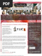 Filosofando Cinco Linhas Para Se Trabalhar a Ética Na Escola