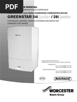 Installation And Servicing Instructions For Greenstar I Junior Manufactured Aug 08 July 09 Pdf Water Heating Valve