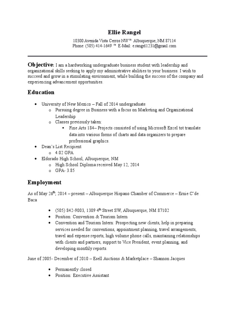 Official Resume Ellie Final | PDF