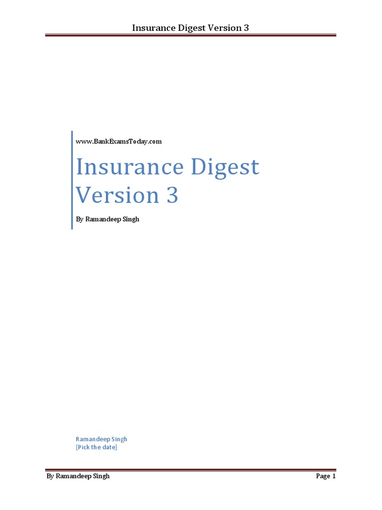 Insurance Digest V3 Insurance Life Insurance