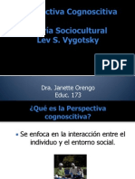 Teoria Sociocultural de Vygotsky Agosto 2012