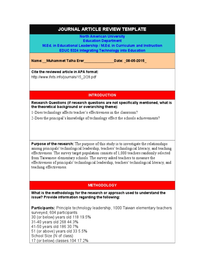 Technology Leadership in Education Study | PDF | Survey Methodology ...