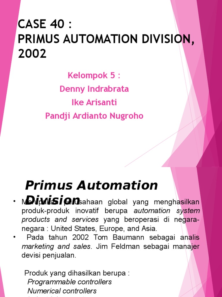 CASE 8 Primus Automation Division | PDF